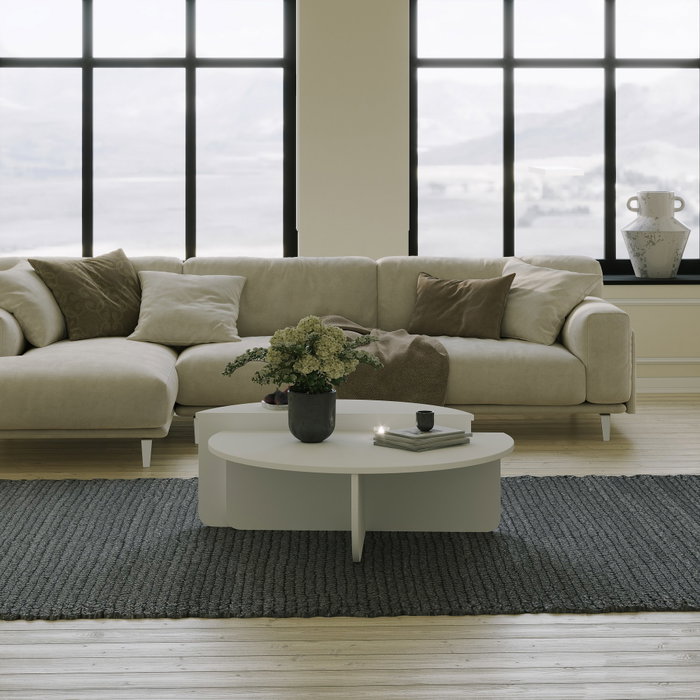 Hanah Home Podium - Mesa de centro Blanca